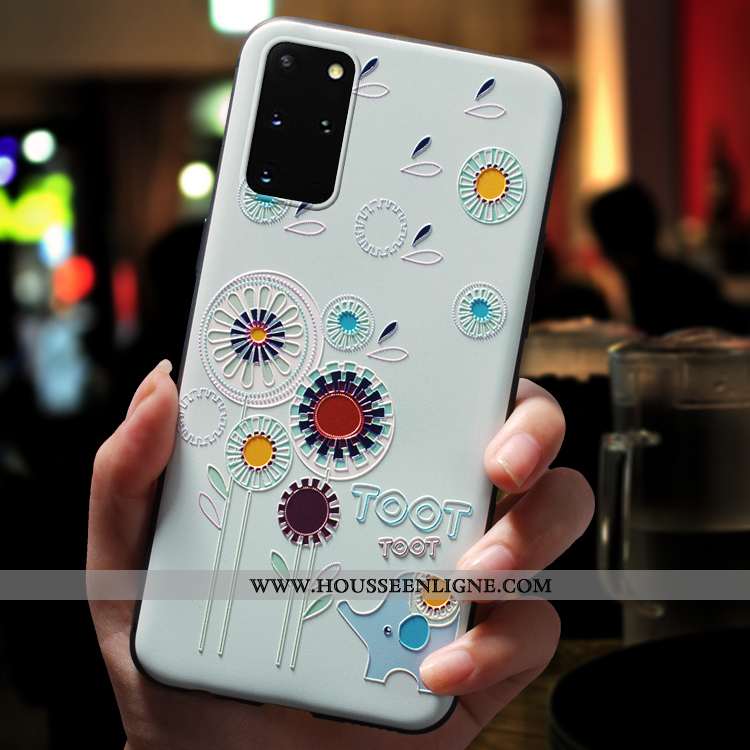 Étui Samsung Galaxy S20+ Ultra Tendance Étoile Fluide Doux Dessin Animé Net Rouge Silicone Bleu