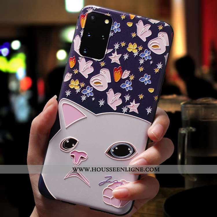 Étui Samsung Galaxy S20+ Ultra Tendance Étoile Fluide Doux Dessin Animé Net Rouge Silicone Bleu