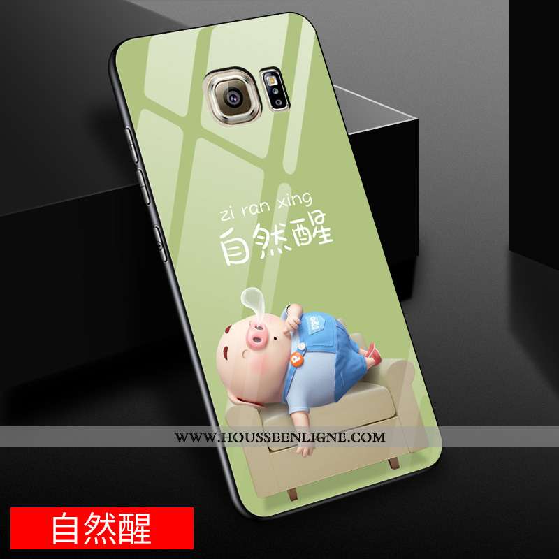 Étui Samsung Galaxy S6 Edge Charmant Protection Tempérer Jaune Verre Coque Étoile
