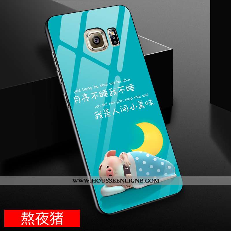 Étui Samsung Galaxy S6 Edge Charmant Protection Tempérer Jaune Verre Coque Étoile