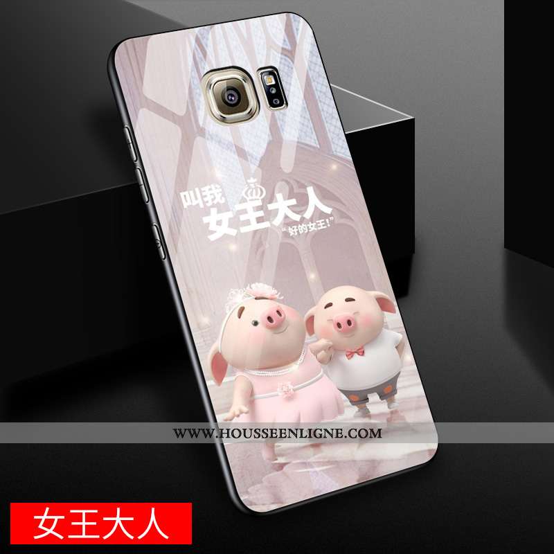 Étui Samsung Galaxy S6 Edge Charmant Protection Tempérer Jaune Verre Coque Étoile
