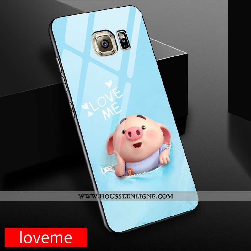 Étui Samsung Galaxy S6 Edge Charmant Protection Tempérer Jaune Verre Coque Étoile