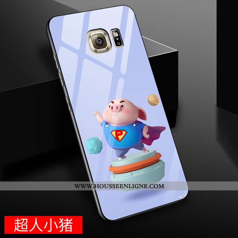 Étui Samsung Galaxy S6 Edge Charmant Protection Tempérer Jaune Verre Coque Étoile
