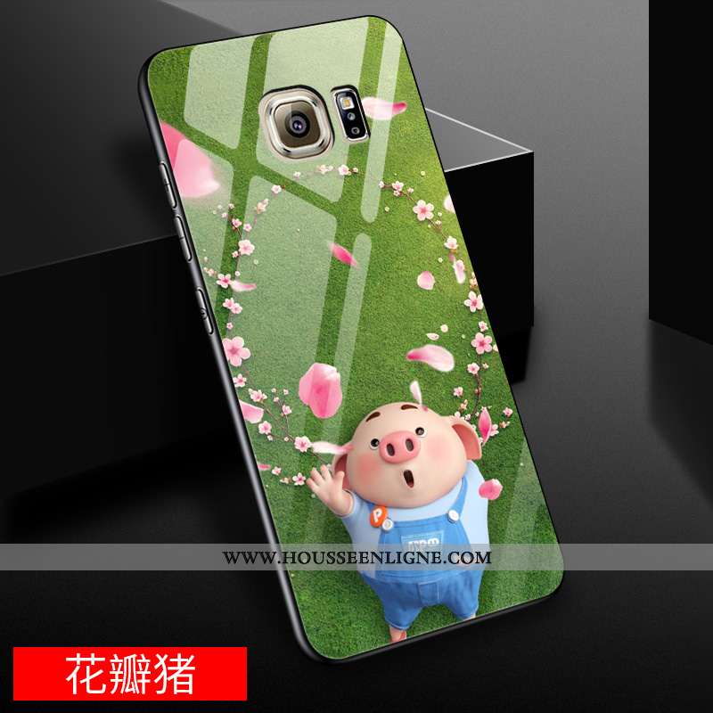 Étui Samsung Galaxy S6 Edge Charmant Protection Tempérer Jaune Verre Coque Étoile