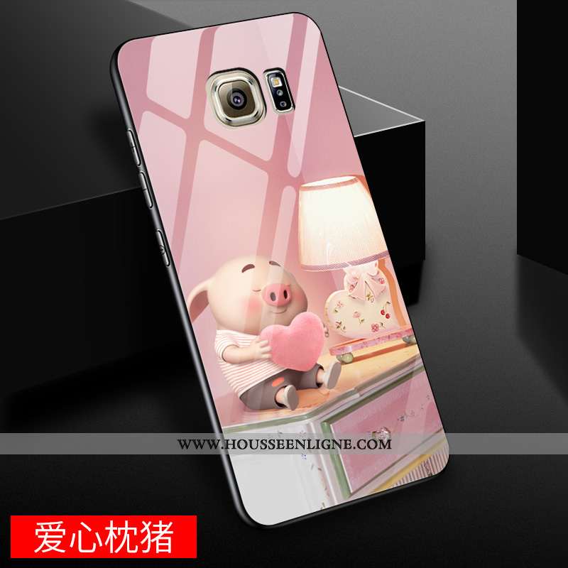 Étui Samsung Galaxy S6 Edge Charmant Protection Tempérer Jaune Verre Coque Étoile