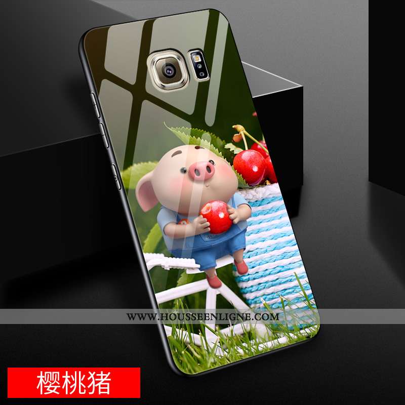 Étui Samsung Galaxy S6 Edge Charmant Protection Tempérer Jaune Verre Coque Étoile