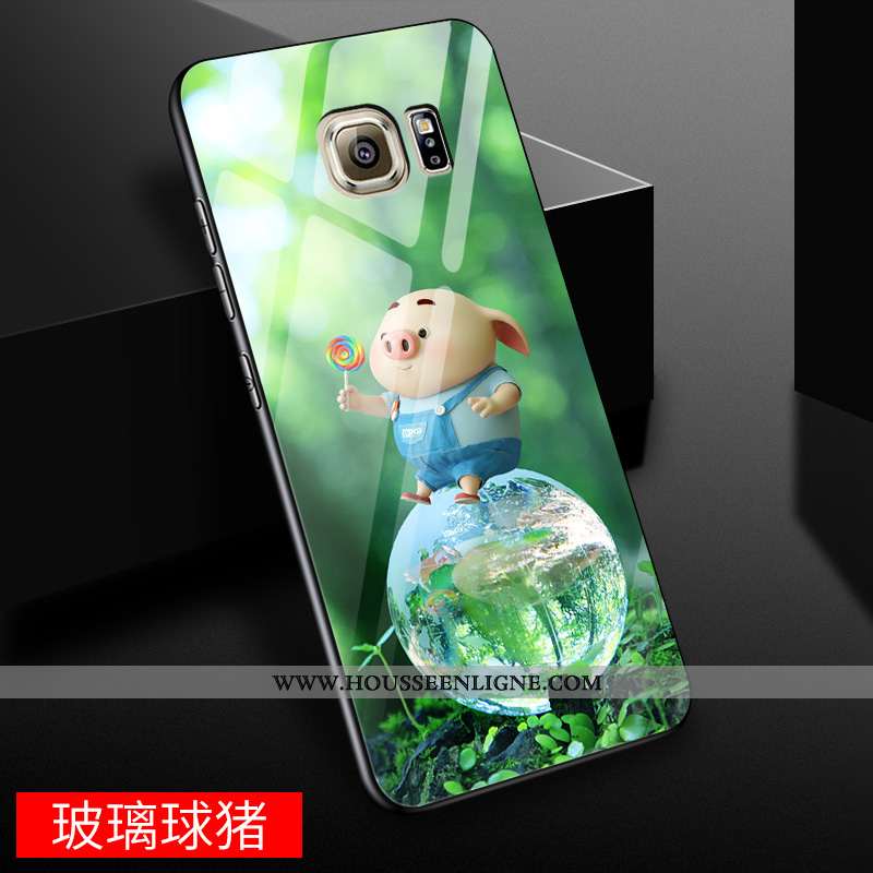 Étui Samsung Galaxy S6 Edge Charmant Protection Tempérer Jaune Verre Coque Étoile