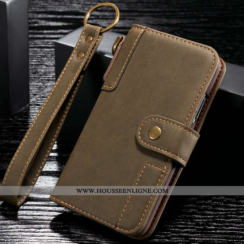 Étui Samsung Galaxy S6 Edge Cuir Véritable Tout Compris Kaki Coque Téléphone Portable Luxe Khaki