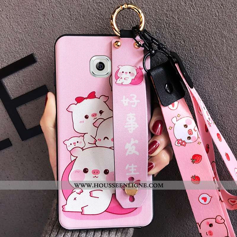 Étui Samsung Galaxy S6 Edge Dessin Animé Charmant Tout Compris Protection Incassable Créatif Net Rou