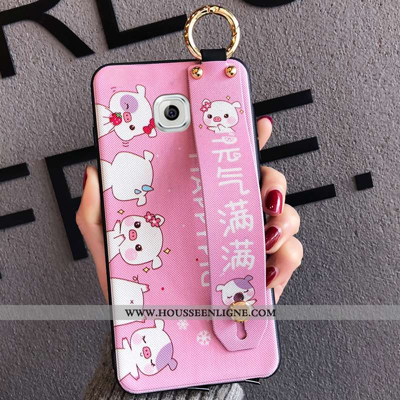 Étui Samsung Galaxy S6 Edge Dessin Animé Charmant Tout Compris Protection Incassable Créatif Net Rou