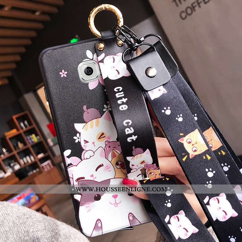 Étui Samsung Galaxy S6 Edge Dessin Animé Charmant Tout Compris Protection Incassable Créatif Net Rou