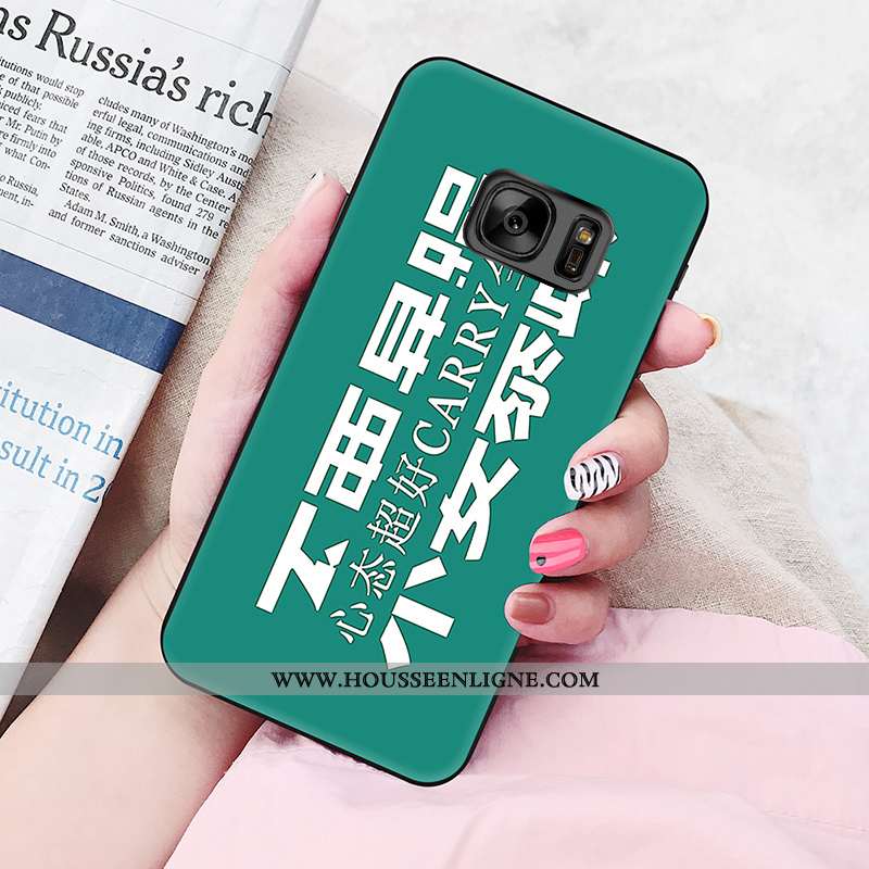 Étui Samsung Galaxy S6 Edge Fluide Doux Silicone Personnalité Vert Nouveau Coque Verte
