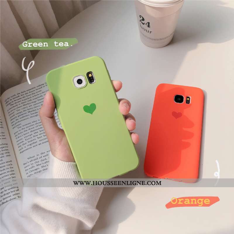 Étui Samsung Galaxy S6 Edge Protection Personnalité Coque Amour Charmant Tout Compris Téléphone Port