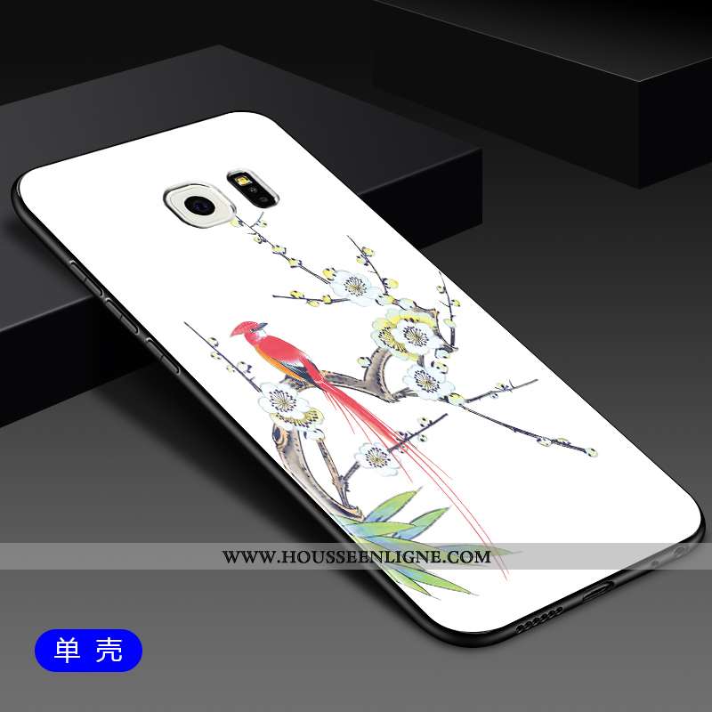 Étui Samsung Galaxy S6 Edge Protection Verre Étoile Coque Téléphone Portable Tout Compris Blanche