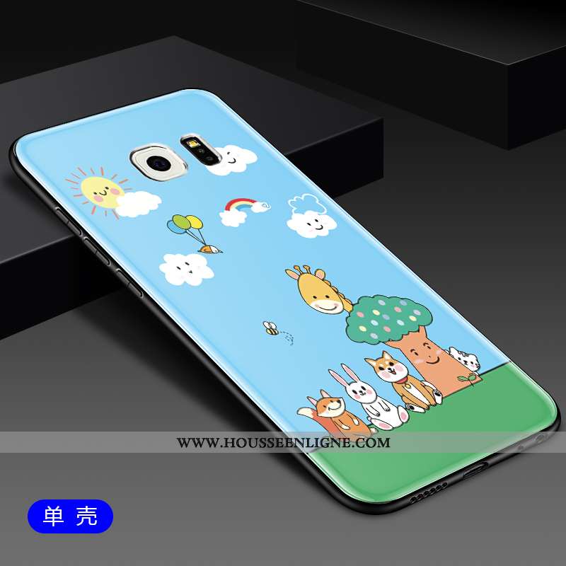 Étui Samsung Galaxy S6 Edge Protection Verre Étoile Coque Téléphone Portable Tout Compris Blanche