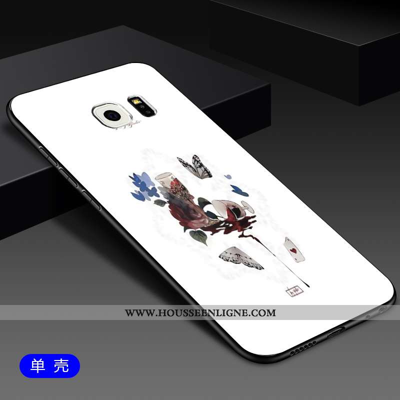 Étui Samsung Galaxy S6 Edge Protection Verre Étoile Coque Téléphone Portable Tout Compris Blanche