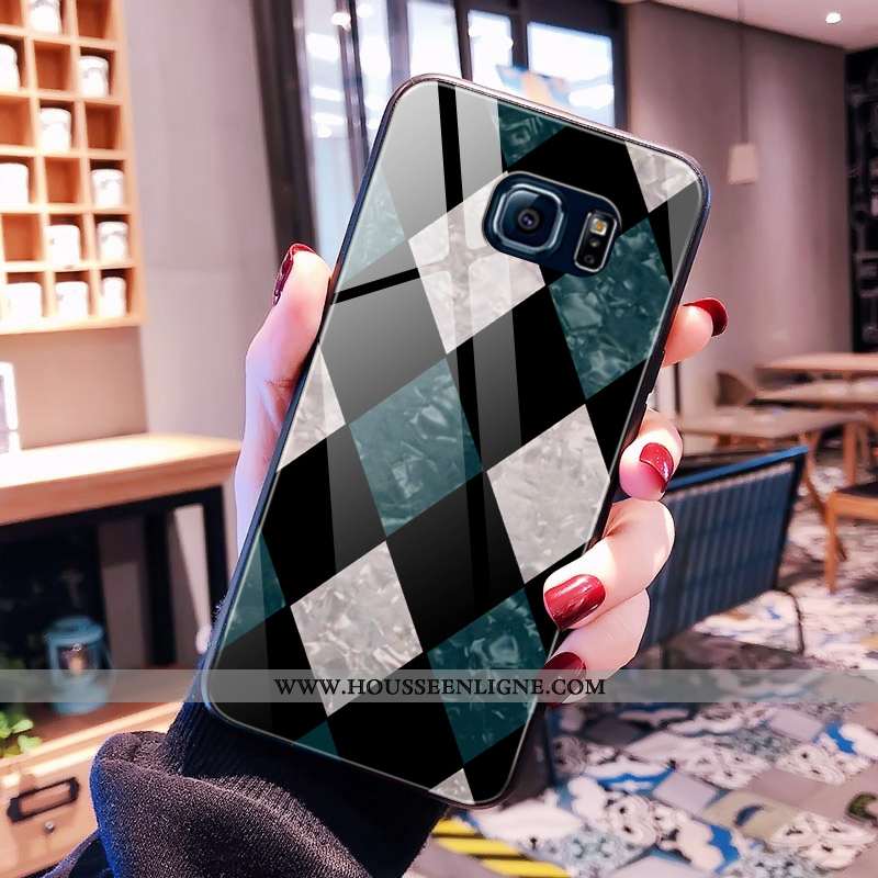 Étui Samsung Galaxy S6 Edge Verre Téléphone Portable Incassable Coque Rose Tout Compris Or