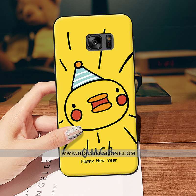 Étui Samsung Galaxy S6 Ornements Suspendus Charmant Coque Animal Silicone Étoile Protection Jaune