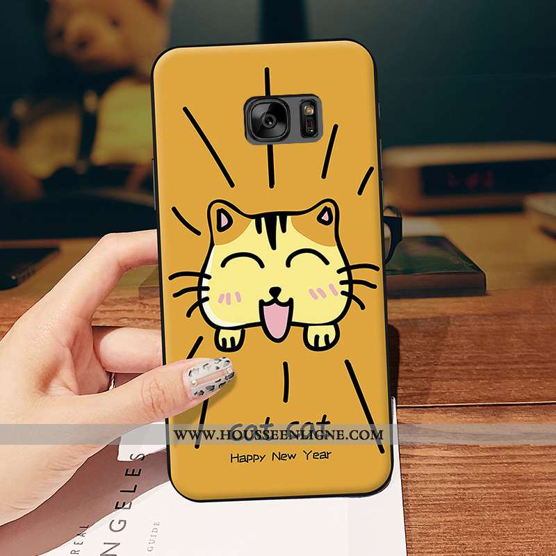 Étui Samsung Galaxy S6 Ornements Suspendus Charmant Coque Animal Silicone Étoile Protection Jaune