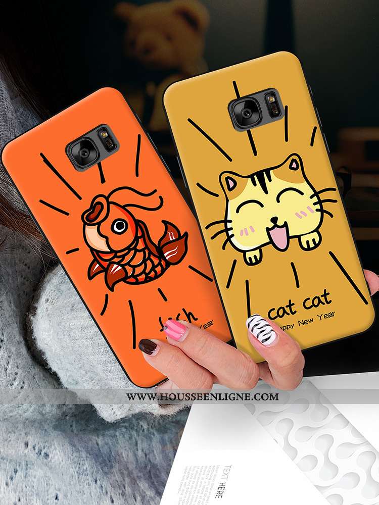 Étui Samsung Galaxy S6 Ornements Suspendus Charmant Coque Animal Silicone Étoile Protection Jaune