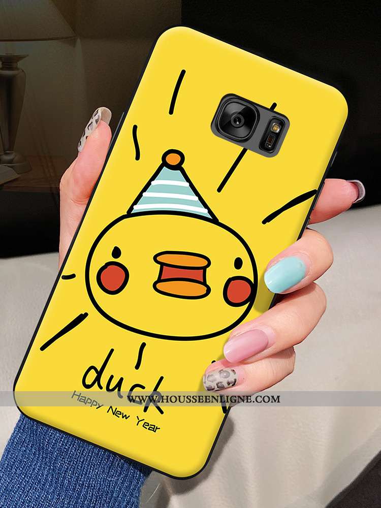 Étui Samsung Galaxy S6 Ornements Suspendus Charmant Coque Animal Silicone Étoile Protection Jaune