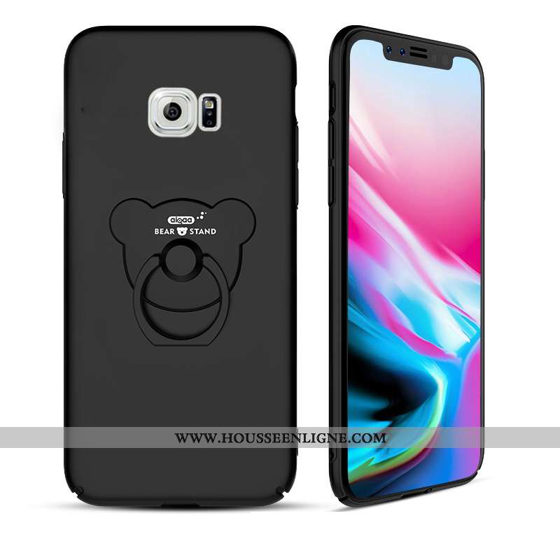 Étui Samsung Galaxy S6 Ornements Suspendus Créatif Téléphone Portable Anneau Noir Coque Étoile