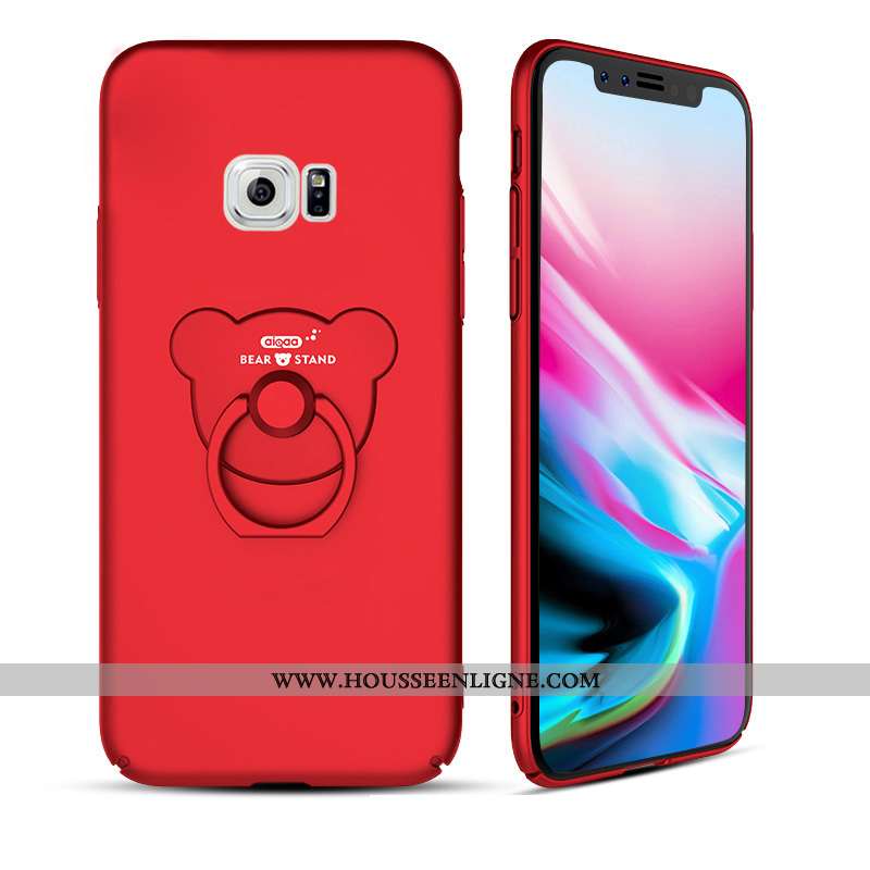 Étui Samsung Galaxy S6 Ornements Suspendus Créatif Téléphone Portable Anneau Noir Coque Étoile