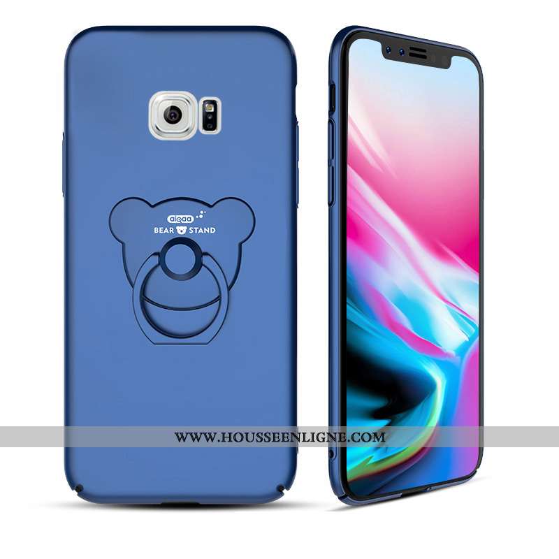 Étui Samsung Galaxy S6 Ornements Suspendus Créatif Téléphone Portable Anneau Noir Coque Étoile