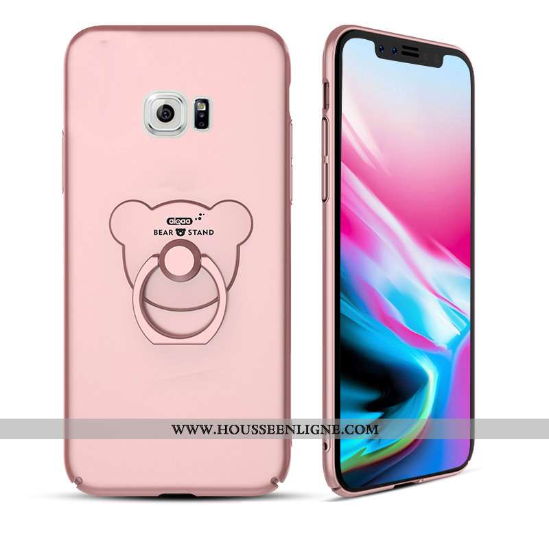 Étui Samsung Galaxy S6 Ornements Suspendus Créatif Téléphone Portable Anneau Noir Coque Étoile
