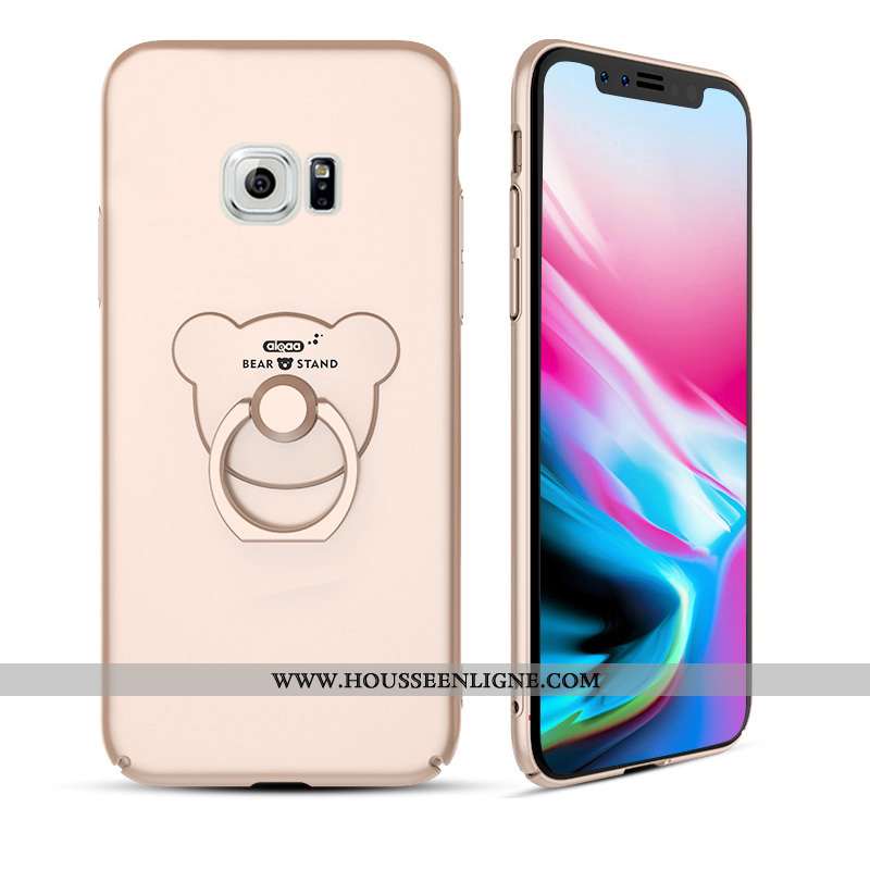 Étui Samsung Galaxy S6 Ornements Suspendus Créatif Téléphone Portable Anneau Noir Coque Étoile