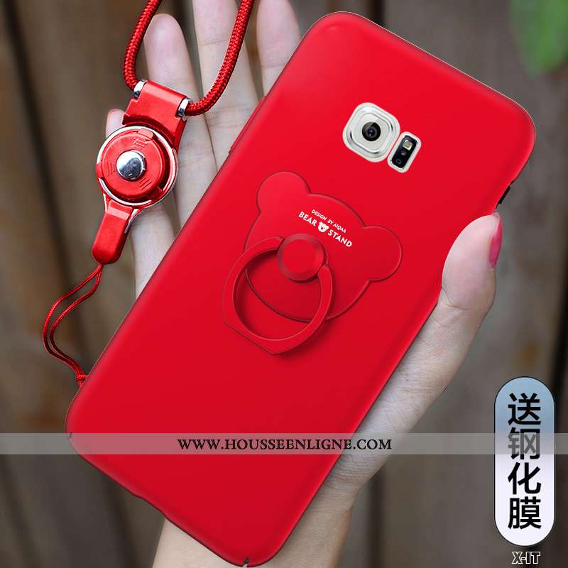 Étui Samsung Galaxy S6 Ornements Suspendus Créatif Téléphone Portable Anneau Noir Coque Étoile