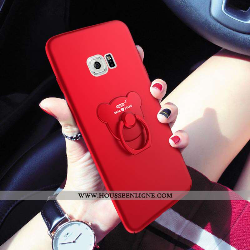 Étui Samsung Galaxy S6 Ornements Suspendus Créatif Téléphone Portable Anneau Noir Coque Étoile