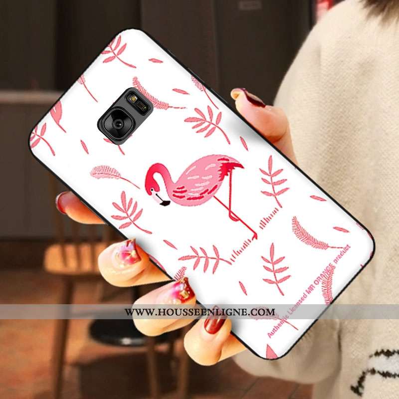Étui Samsung Galaxy S6 Silicone Dessin Animé Amoureux Téléphone Portable Fluide Doux Étoile Blanche
