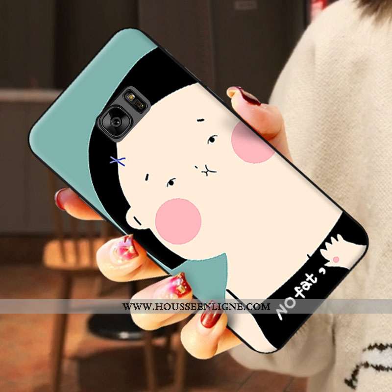 Étui Samsung Galaxy S6 Silicone Dessin Animé Amoureux Téléphone Portable Fluide Doux Étoile Blanche