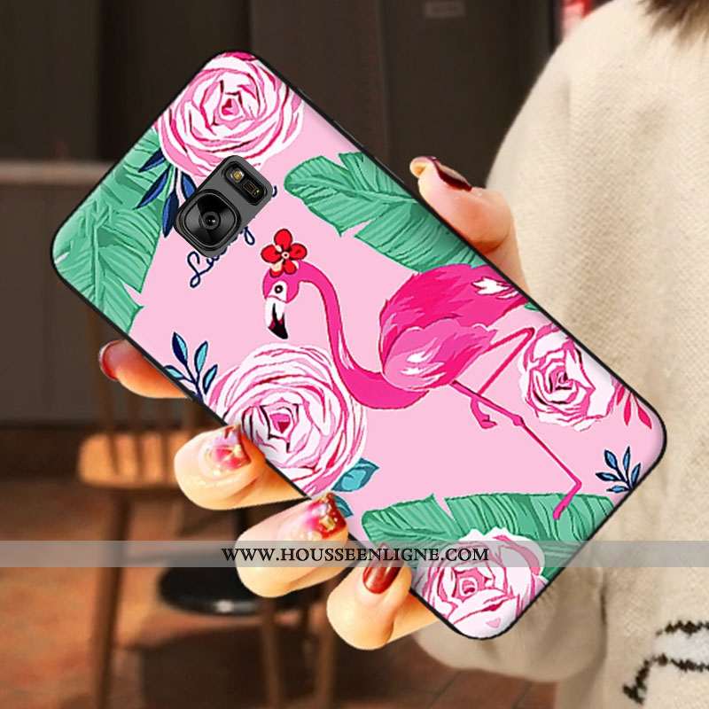 Étui Samsung Galaxy S6 Silicone Dessin Animé Amoureux Téléphone Portable Fluide Doux Étoile Blanche