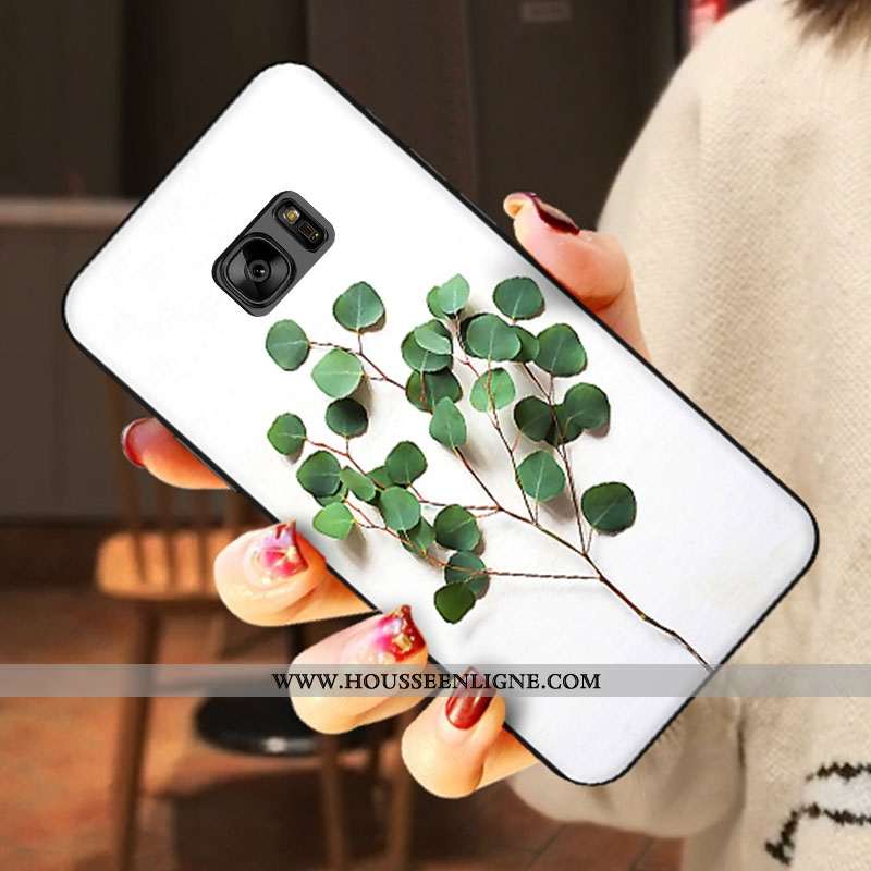 Étui Samsung Galaxy S6 Silicone Dessin Animé Amoureux Téléphone Portable Fluide Doux Étoile Blanche
