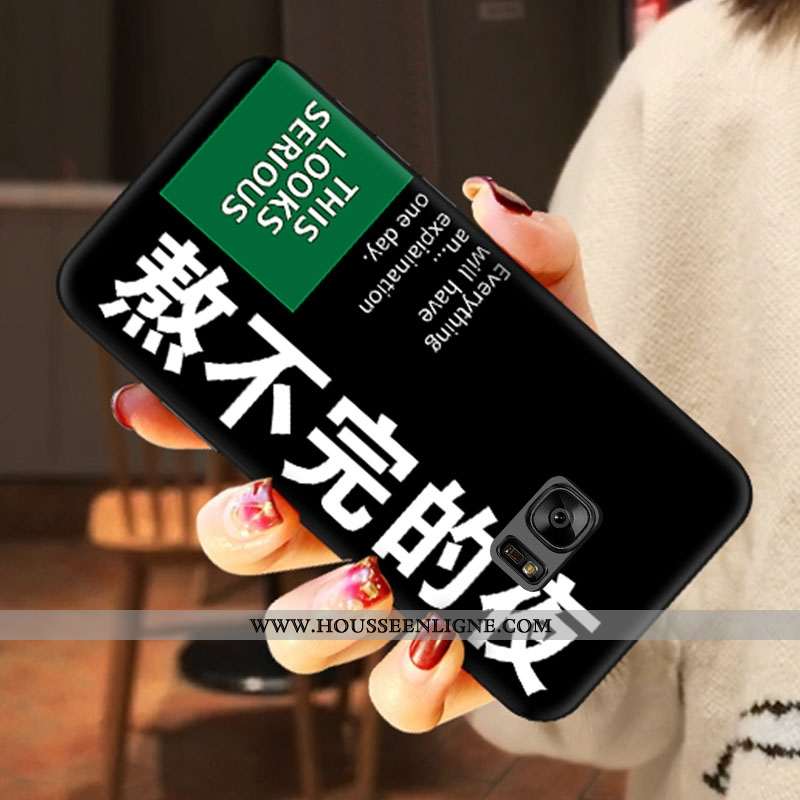 Étui Samsung Galaxy S6 Silicone Dessin Animé Amoureux Téléphone Portable Fluide Doux Étoile Blanche