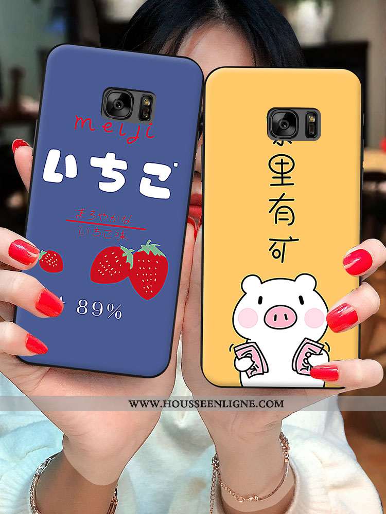 Étui Samsung Galaxy S6 Silicone Dessin Animé Amoureux Téléphone Portable Fluide Doux Étoile Blanche