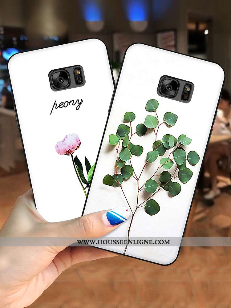 Étui Samsung Galaxy S6 Silicone Dessin Animé Amoureux Téléphone Portable Fluide Doux Étoile Blanche