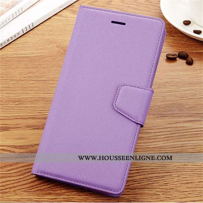 Étui Samsung Galaxy S7 Cuir Clamshell Violet Téléphone Portable Carte Coque