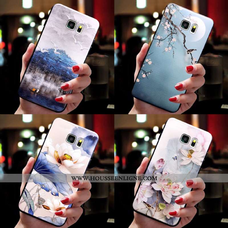 Étui Samsung Galaxy S7 Délavé En Daim Ornements Suspendus Créatif Support Étoile Téléphone Portable 