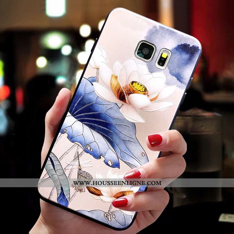 Étui Samsung Galaxy S7 Délavé En Daim Ornements Suspendus Créatif Support Étoile Téléphone Portable 