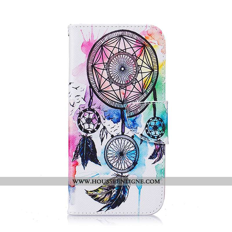 Étui Samsung Galaxy S7 Edge Dessin Animé Cuir Coque Blanc Téléphone Portable Housse Blanche