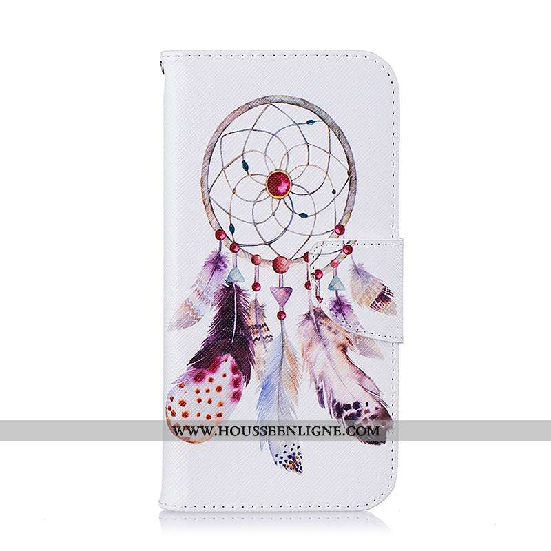 Étui Samsung Galaxy S7 Edge Dessin Animé Cuir Coque Blanc Téléphone Portable Housse Blanche