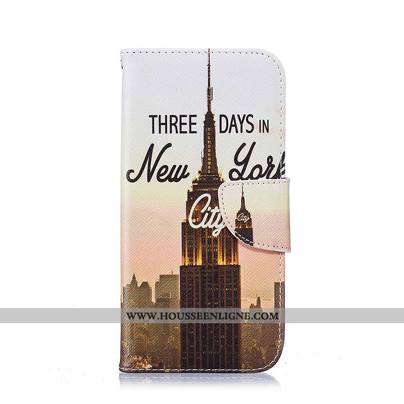 Étui Samsung Galaxy S7 Edge Dessin Animé Cuir Coque Blanc Téléphone Portable Housse Blanche