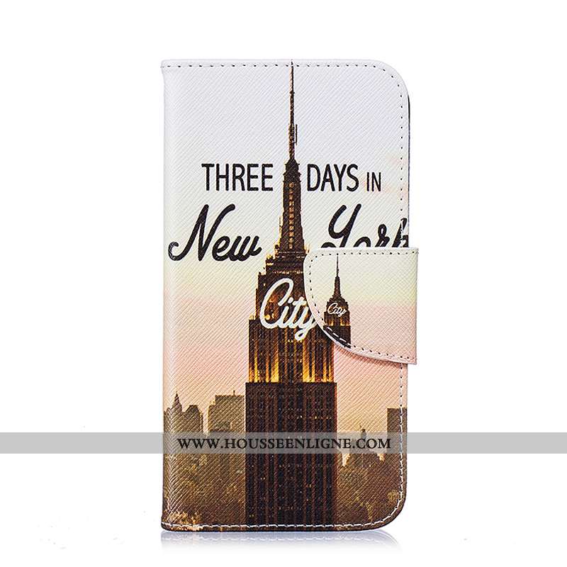 Étui Samsung Galaxy S7 Edge Dessin Animé Cuir Coque Blanc Téléphone Portable Housse Blanche