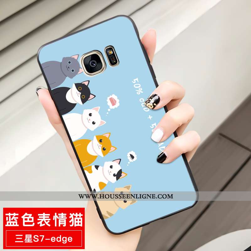 Étui Samsung Galaxy S7 Edge Fluide Doux Protection Téléphone Portable Étoile Jaune Dessin Animé