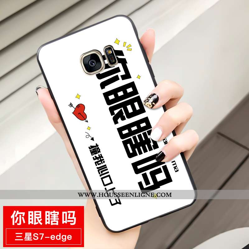 Étui Samsung Galaxy S7 Edge Fluide Doux Protection Téléphone Portable Étoile Jaune Dessin Animé