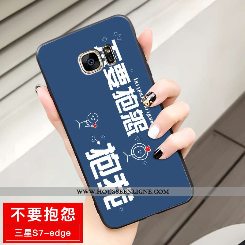 Étui Samsung Galaxy S7 Edge Fluide Doux Protection Téléphone Portable Étoile Jaune Dessin Animé