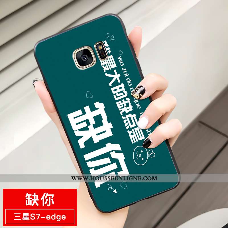 Étui Samsung Galaxy S7 Edge Fluide Doux Protection Téléphone Portable Étoile Jaune Dessin Animé